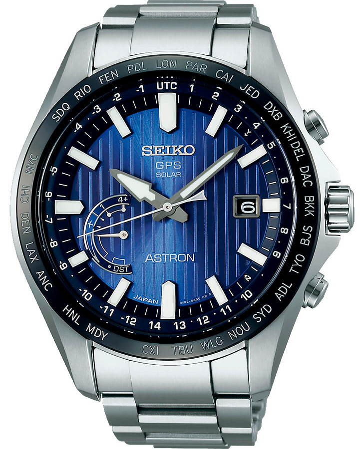 Часы Seiko Astron GPS Solar SSE159J1 — мужские, синий