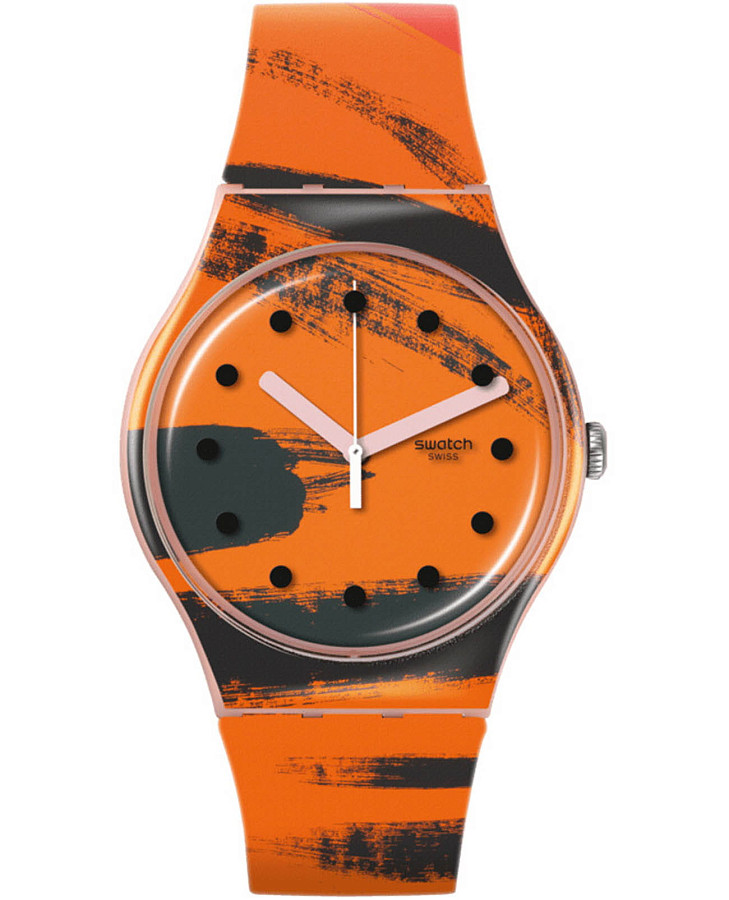 Часы Swatch New Gent SUOZ362 — мужские, оранжевый