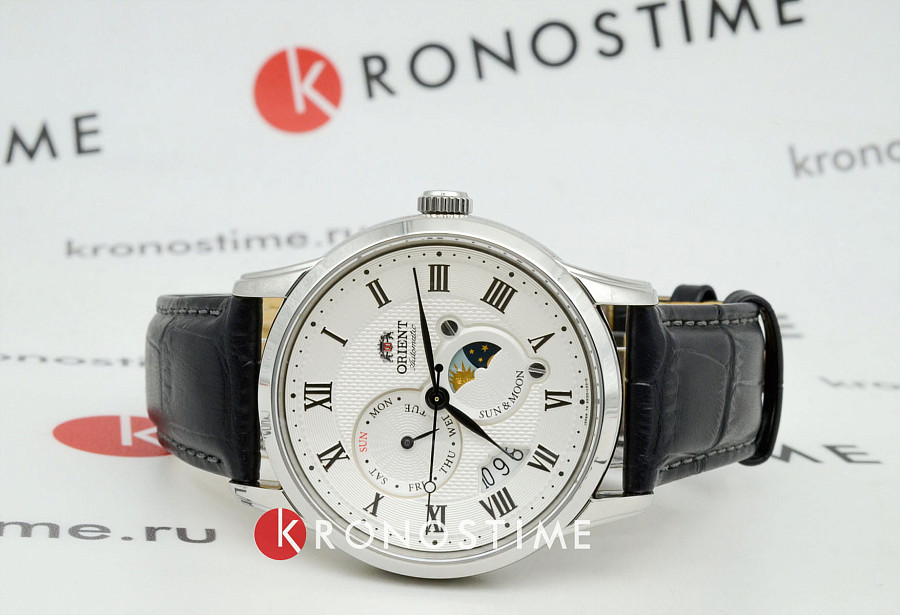 Часы Orient Sun and Moon RA-AK0005J (RN-AK0005J) — механические, металл сталь