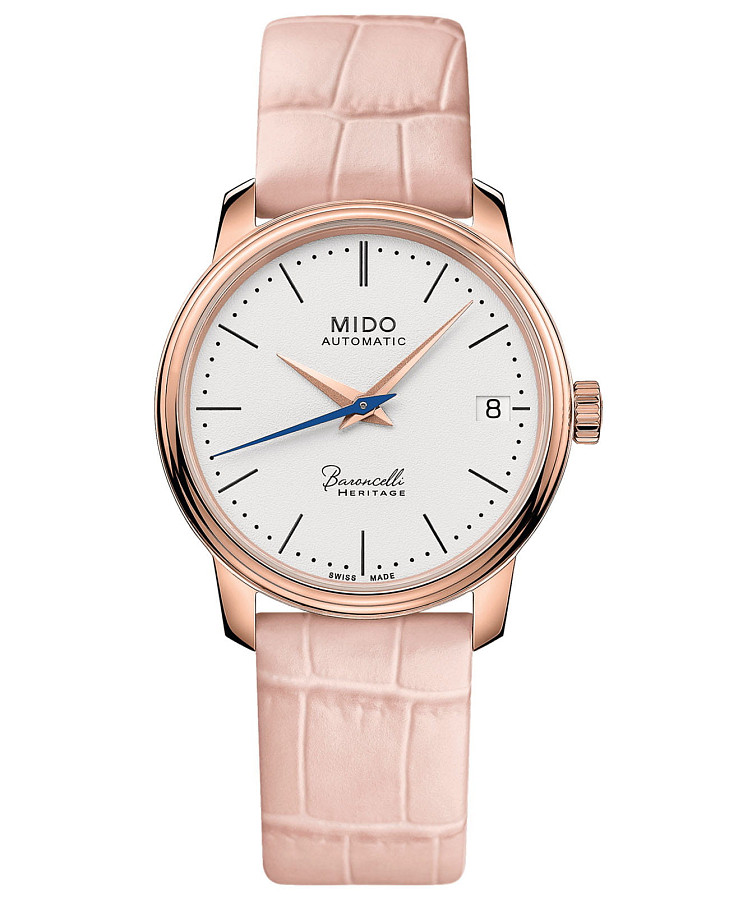 Часы Mido Baroncelli Heritage Lady M027.207.36.010.00 — женские, белый