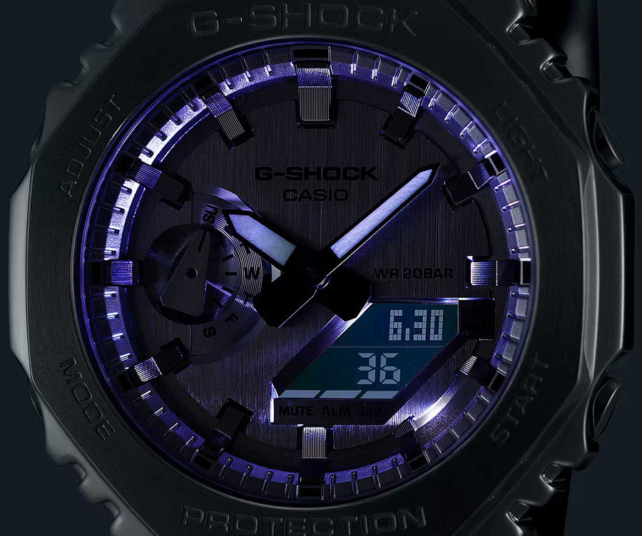 Часы Casio G-Shock GM-2100YM-8A — пластик, мужские