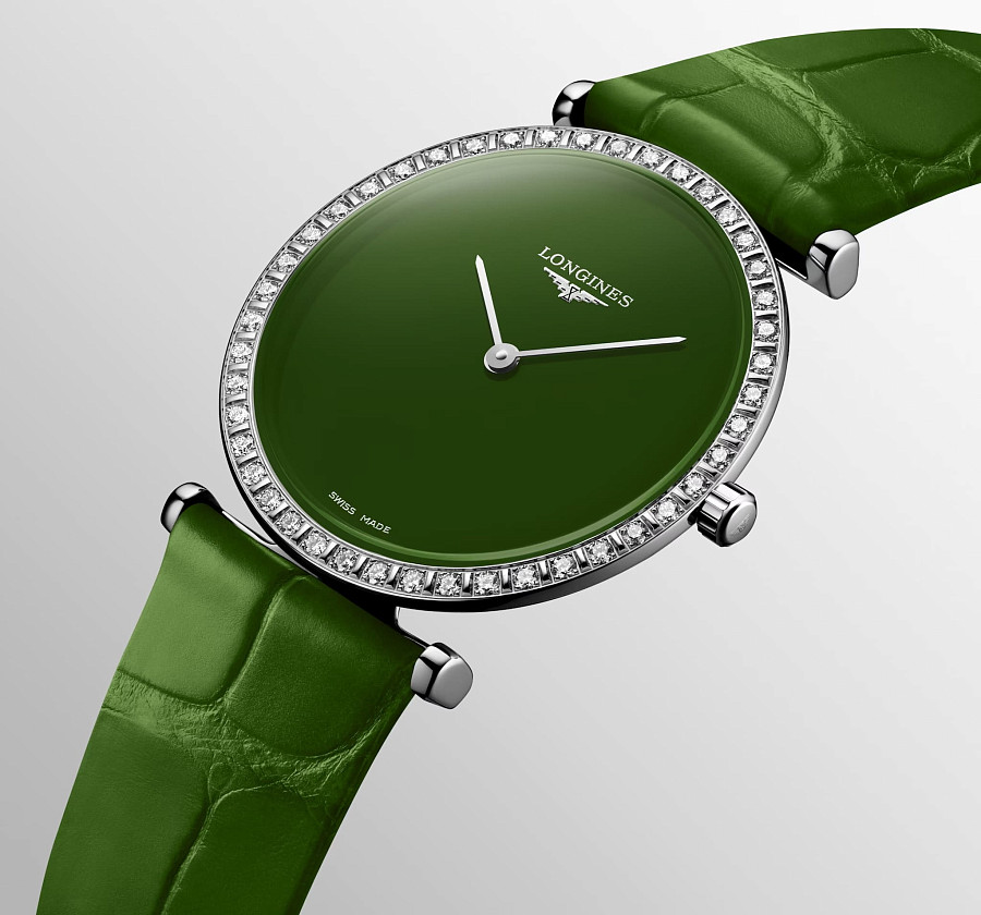 Часы Longines La Grande Classique L4.523.0.60.2 — зеленый, металл сталь