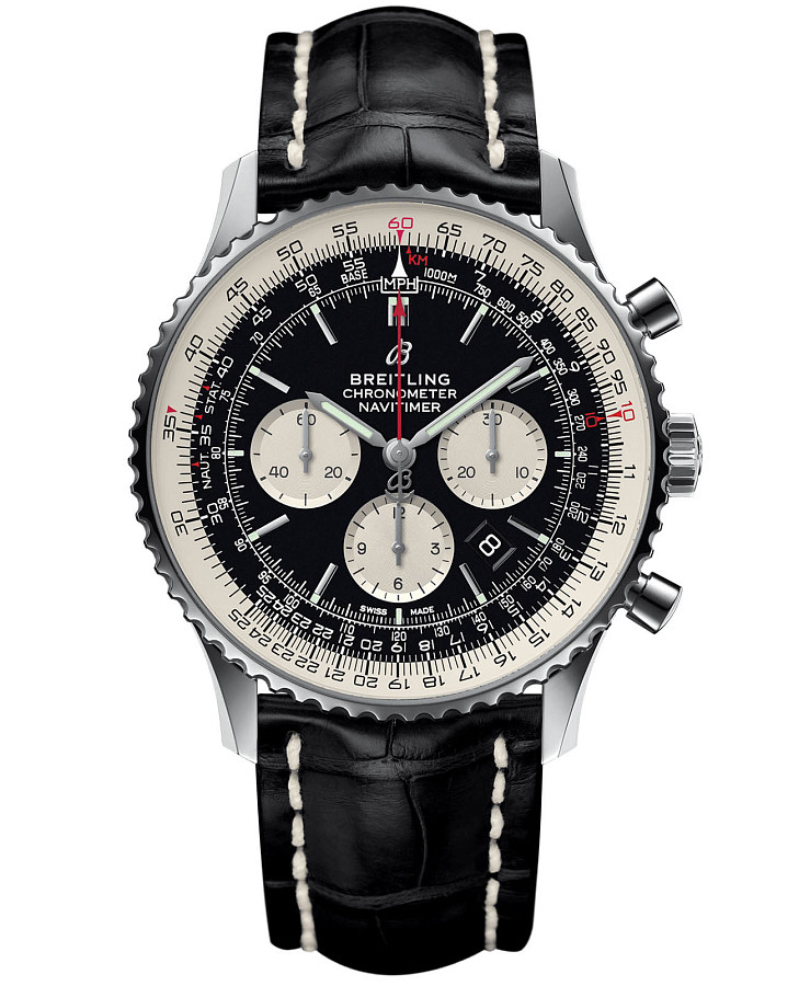 Часы Breitling Navitimer B01 Chronograph 46 AB0127211B1P1 — мужские, черный