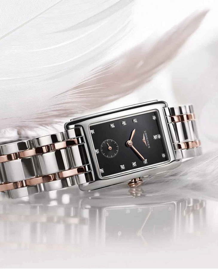 Часы Longines DolceVita L5.255.5.57.7 — нержавеющая сталь + золото 18к, женские