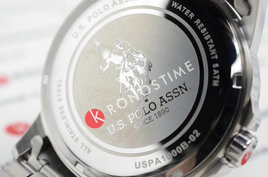 Часы U.S. Polo Assn. Crossing USPA1000B-02 — мужские, нержавеющая сталь