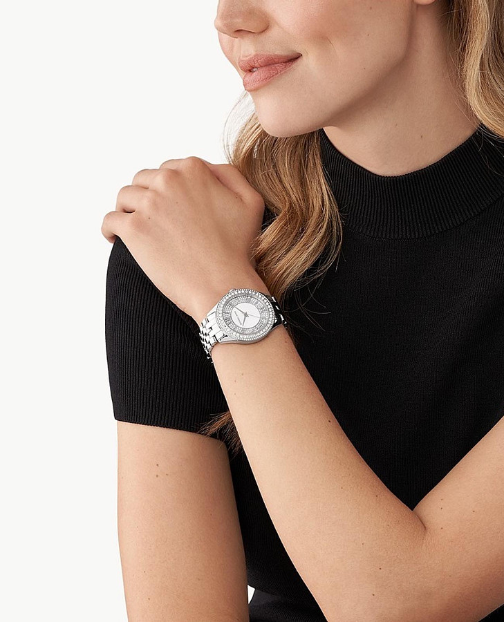 Часы Michael Kors Harlowe MK4708 — кварцевые, металл сталь