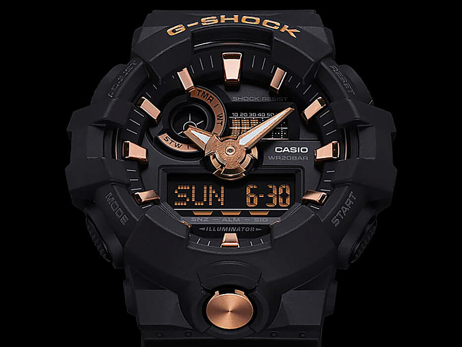 Часы Casio G-Shock GA-710B-1A4 — мужские, черный