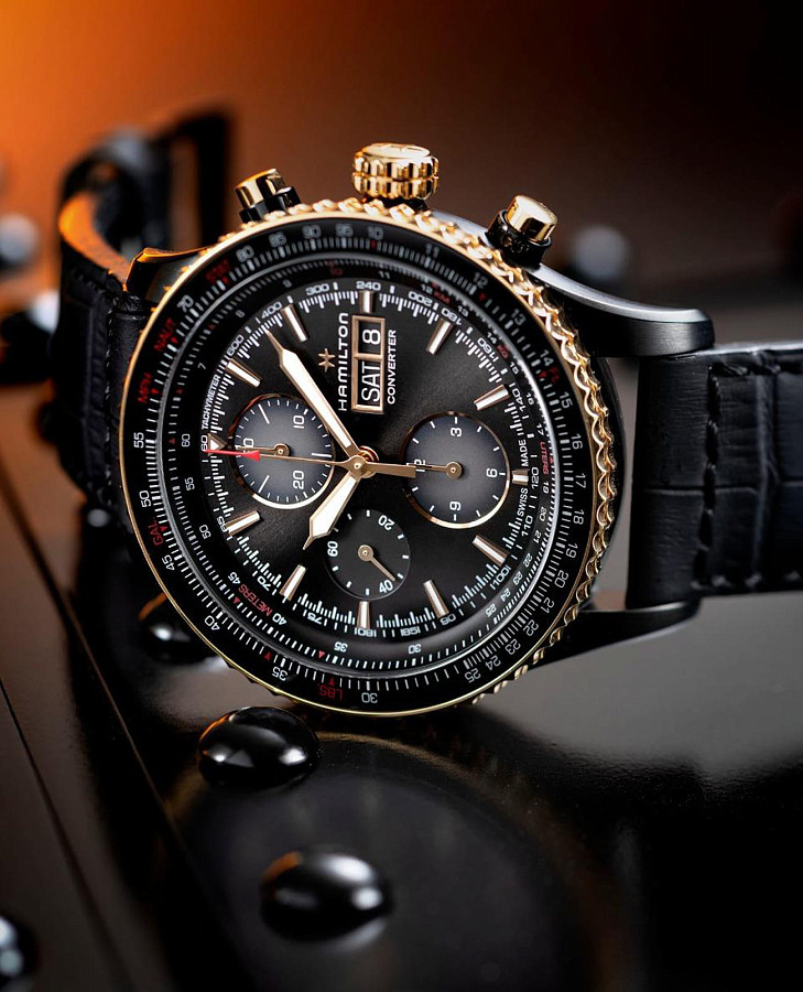 Часы Hamilton Khaki Aviation Converter Auto Chrono H76736730 — Швейцария, механические