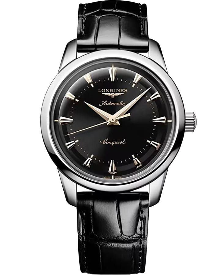 Часы Longines Conquest Heritage L1.650.4.52.0 — мужские, черный