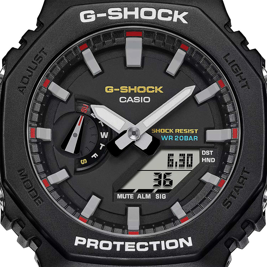 Часы Casio G-Shock GA-2100RL-1A — пластик, мужские