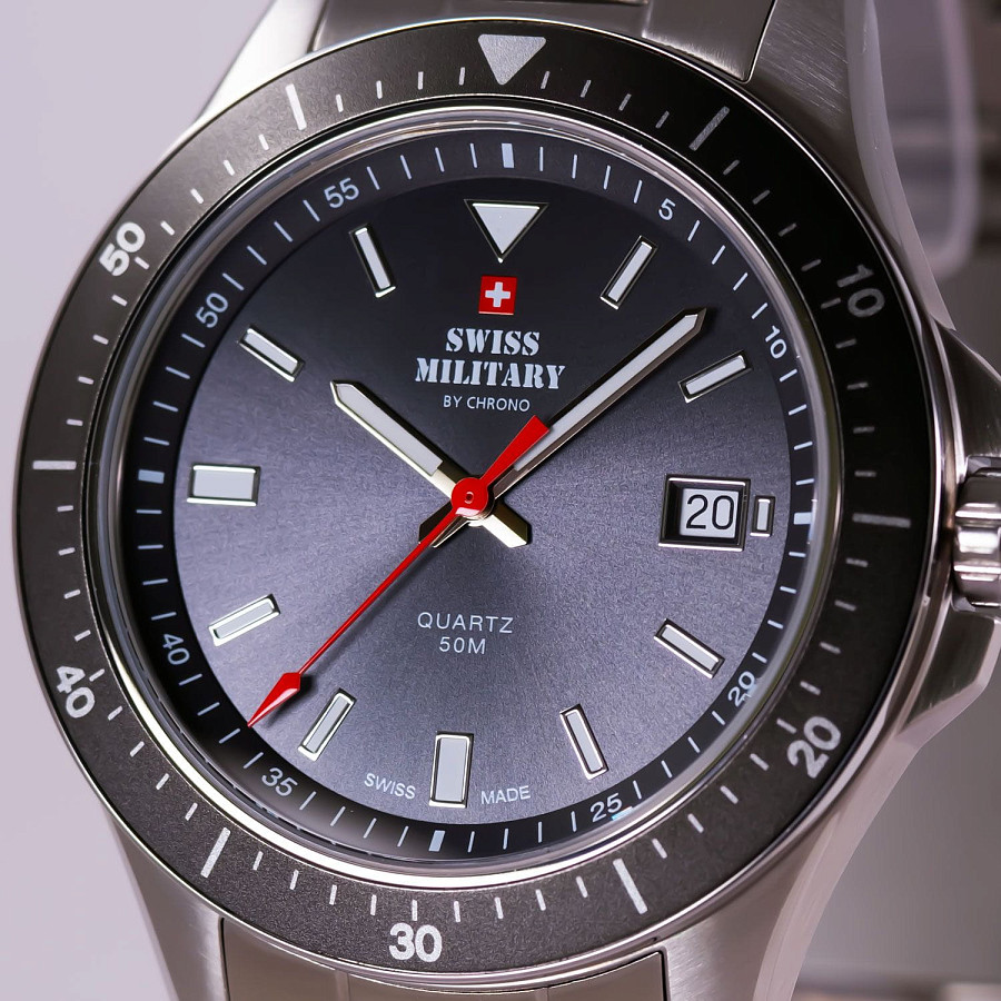 Часы Swiss Military by Chrono SM34082.03 — мужские, нержавеющая сталь