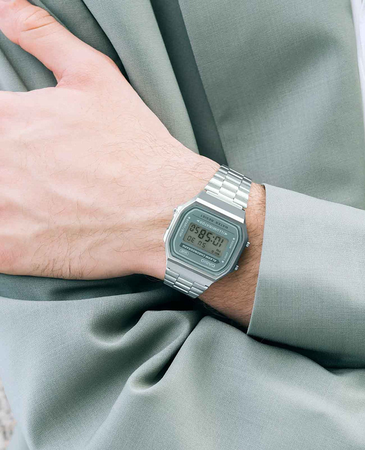 Часы Casio Vintage A-168WA-3AYDF (A168WA-3AY) — кварцевые, пластик