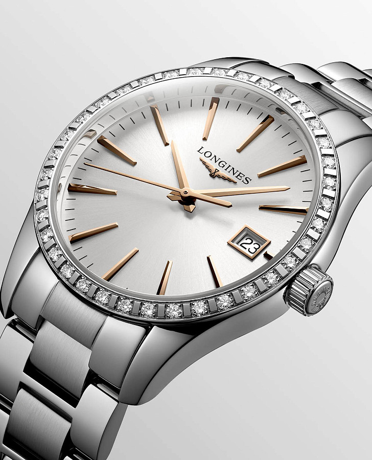 Часы Longines Conquest Classic L2.386.0.72.6 — серебристый, металл сталь