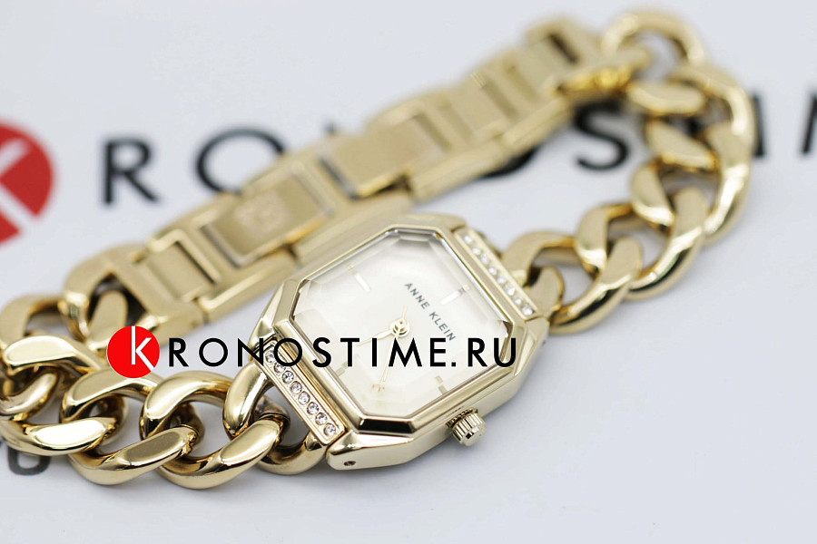 Часы Anne Klein Chain Reaction 4002CHGB — сталь металл, США