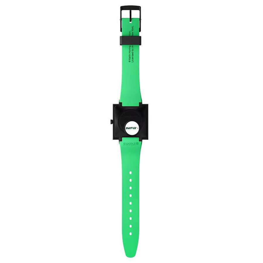 Часы Swatch Square Bioceramic Standard SO34Z102 — биоматериал, женские
