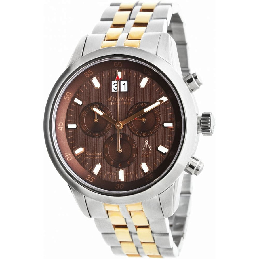 Часы Atlantic Seacloud Chronograph 73465.43.81R — нержавеющая сталь с pvd-покрытием, мужские