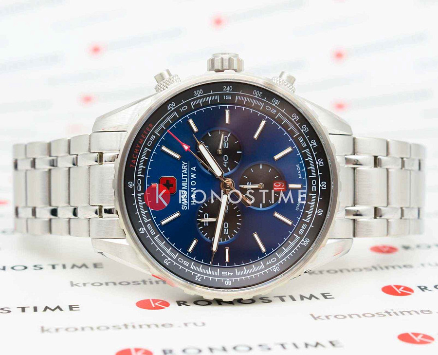 Часы Swiss Military Hanowa Afterburn Chrono SMWGI0000308 — кварцевые, сталь металл