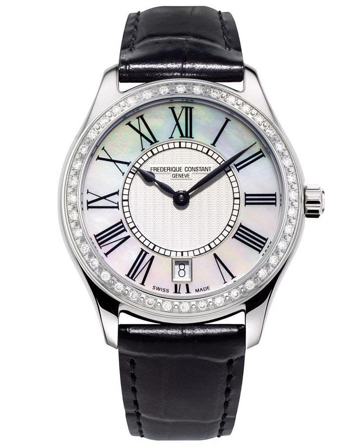 Часы Frederique Constant Classics Ladies Quartz FC-220MPW3BD26 — женские, перламутровый