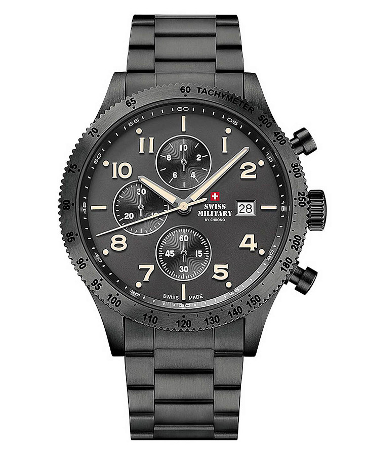 Часы Swiss Military by Chrono Sports SM34084.04 — мужские, черный