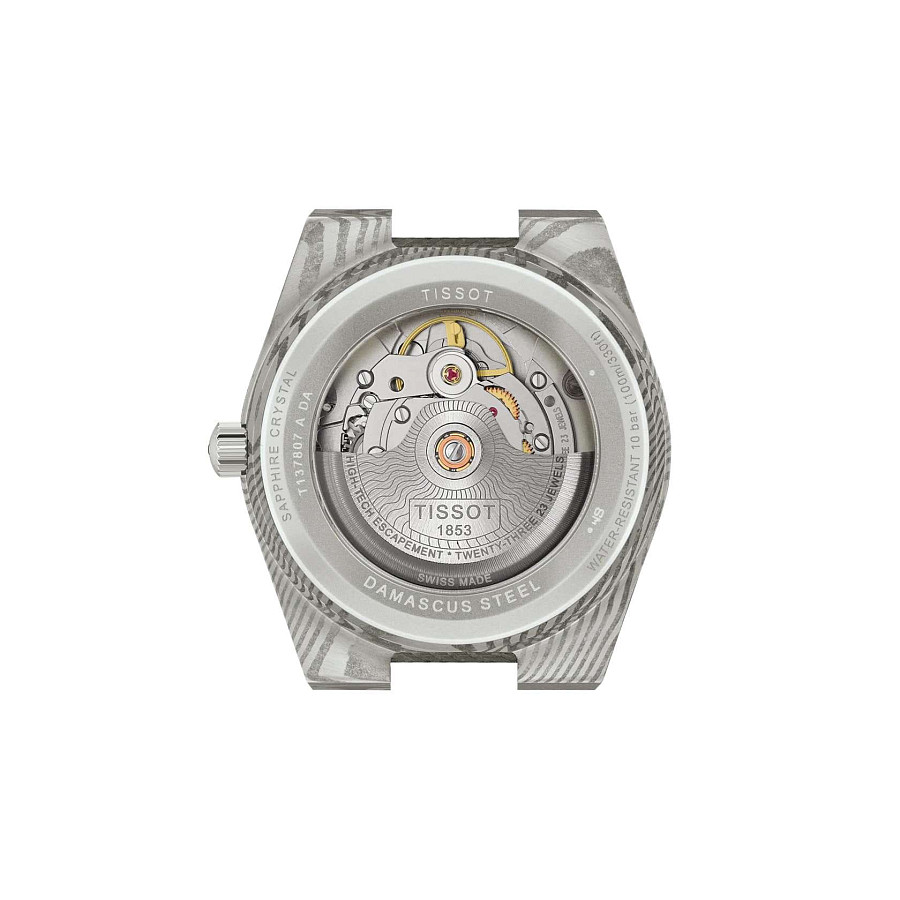 Часы Tissot PRX Damascus Steel 38mm T137.807.96.081.00 — мужские, черный