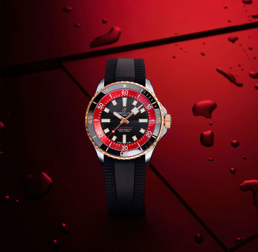 Часы Breitling Superocean Automatic 42 U173752A1B1S1 — каучук, мужские