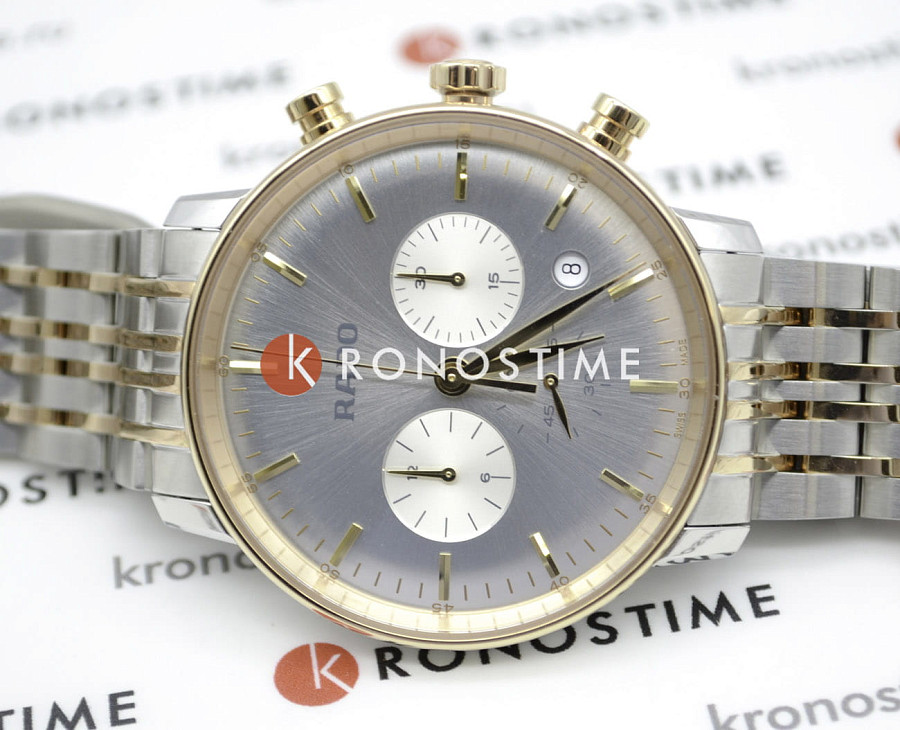 Часы Rado Coupole Classic R22910123 — мужские, сталь c pvd покрытием