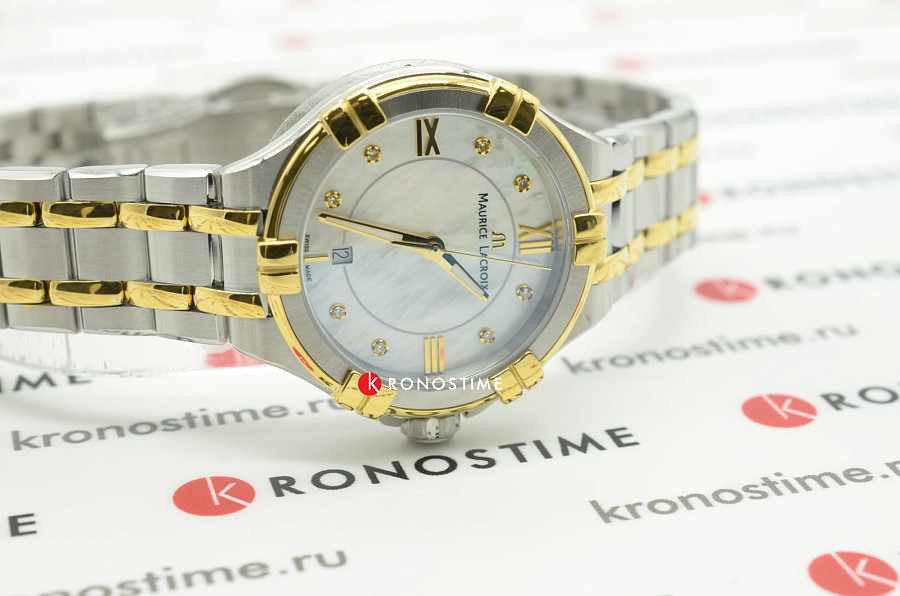 Часы Maurice Lacroix Aikon Date AI1004-PVY13-171-1 — кварцевые, сталь металл