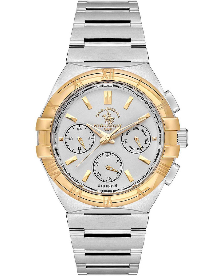 Часы Santa Barbara Polo & Racquet Club Luxury SB.1.10548-3 — мужские, серебристый