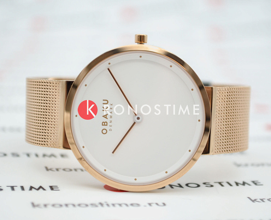 Часы Obaku V230LXVWMV — белый, металл сталь