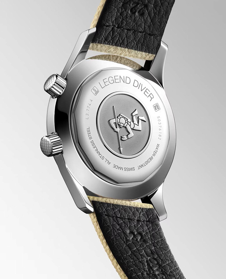 Часы Longines Legend Diver Watch L3.774.4.30.2 — механические, сталь металл