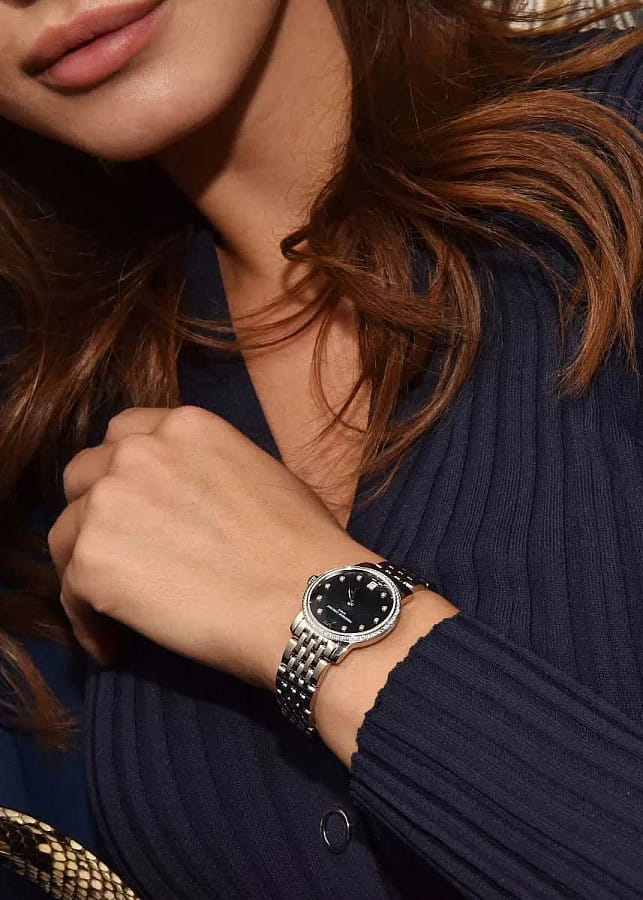 Часы Frederique Constant Classics Slimline Ladies FC-220MPBD1S26B — нержавеющая сталь, женские