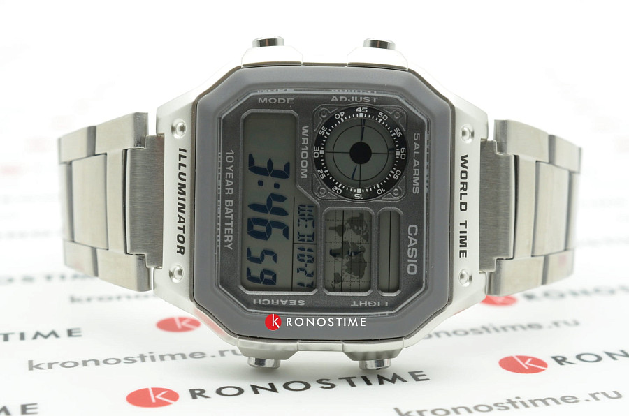 Часы Casio Collection AE-1200WHD-7A — нержавеющая сталь, мужские