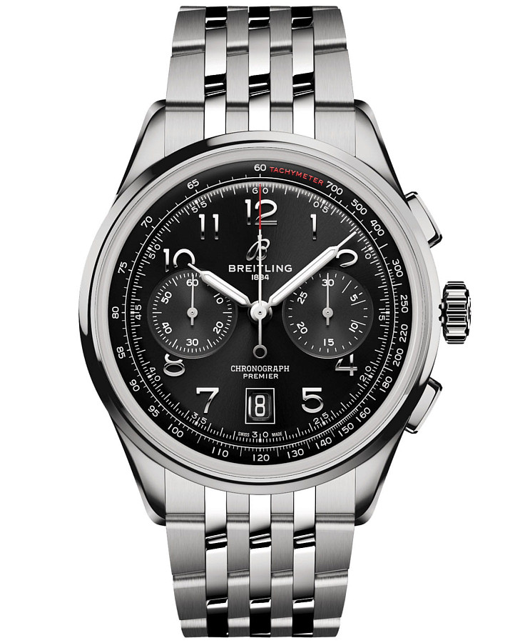 Часы Breitling Premier B01 Chronograph 42 AB0145221B1A1 — мужские, черный