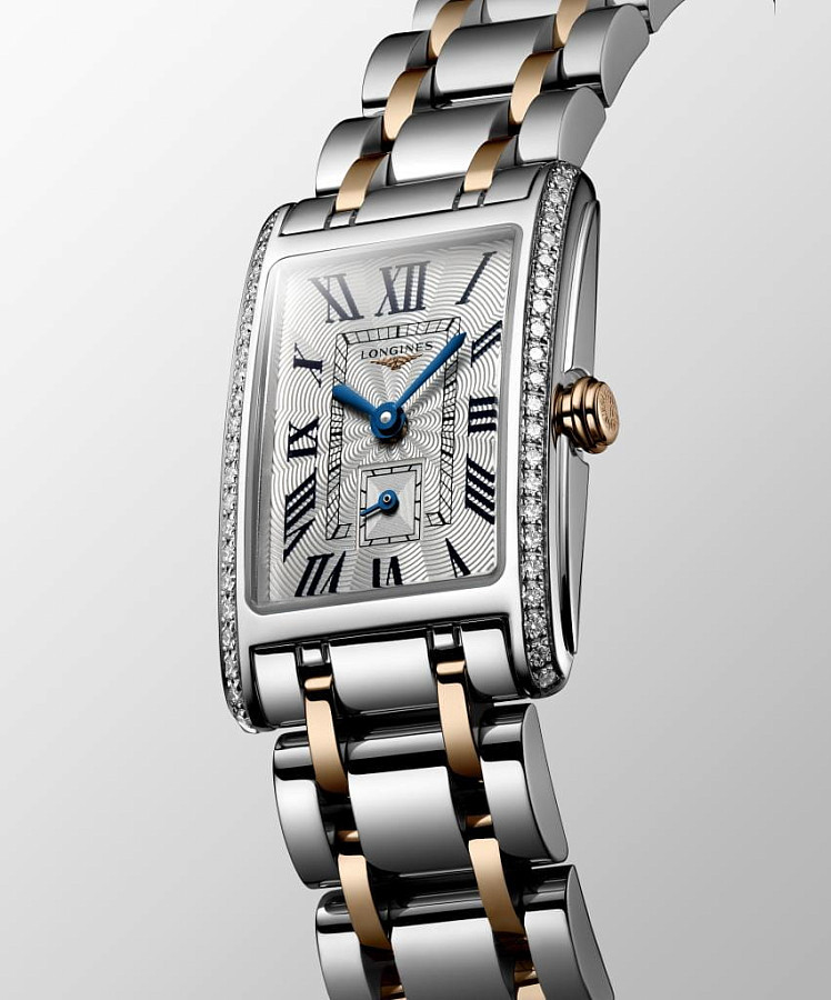 Часы Longines DolceVita L5.255.5.79.7 — нержавеющая сталь и 18 каратное розовое золото, женские