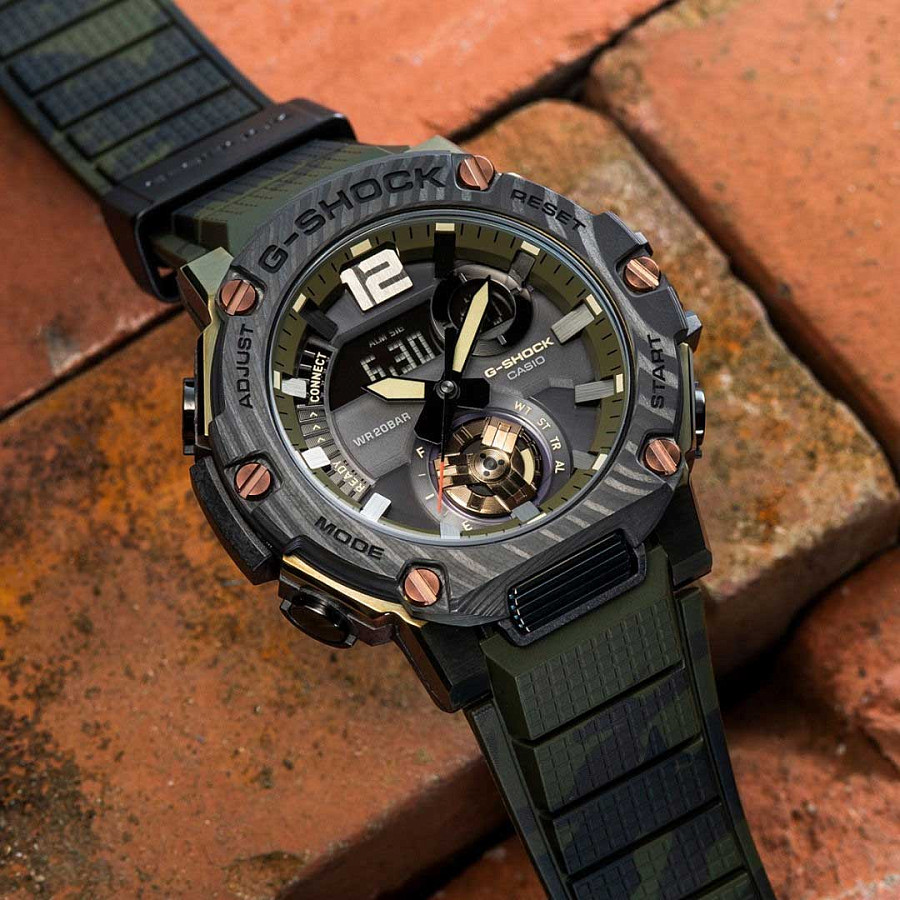 Часы Casio G-Shock GST-B300XB-1A3 — сталь карбон, Япония