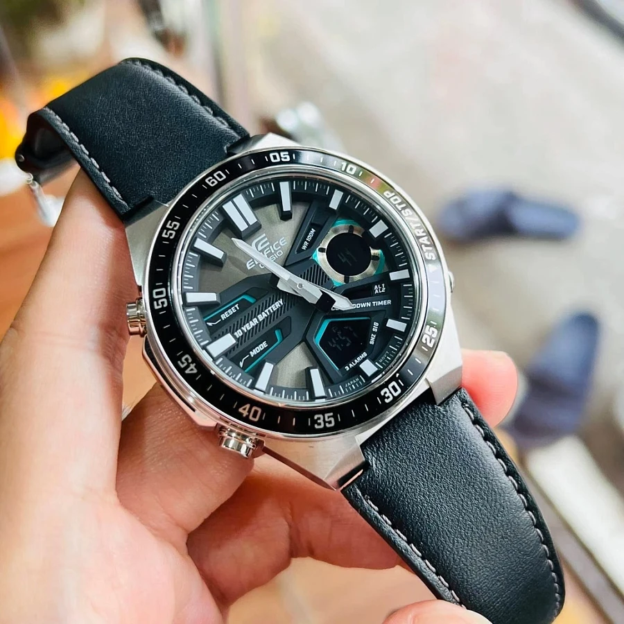 Часы Casio Edifice EFV-C110L-1AVDF (EFV-C110L-1A) — черный, металл алюминий сталь