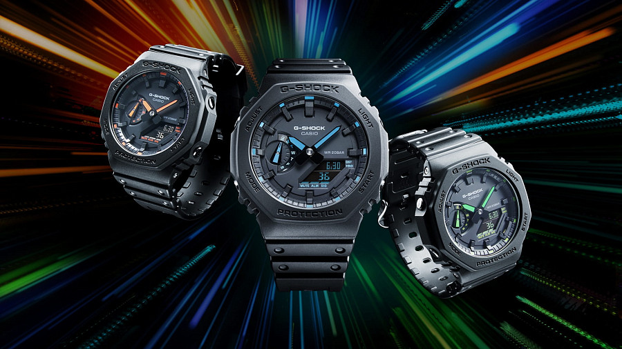 Часы Casio G-Shock GA-2100-1A2DR (GA-2100-1A2) — Япония, электронные