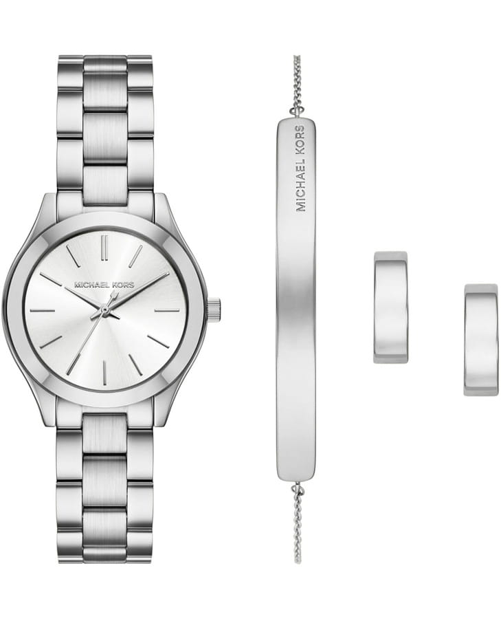 Часы Michael Kors Slim Runway MK7563SET — женские, серебристый