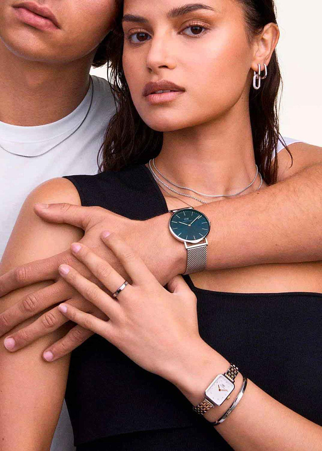 Часы Daniel Wellington Quadro DW00100625 — нержавеющая сталь с pvd-покрытием, женские