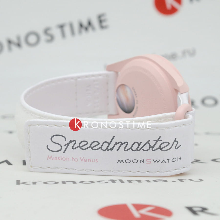 Часы Swatch x Omega Bioceramic Moonswatch Mission to Venus SO33P100 — нейлон, мужские