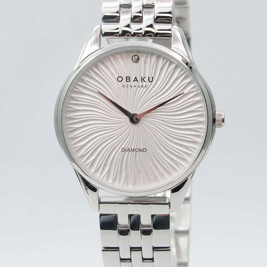 Часы Obaku Diamond V297LXCISC — кварцевые, металл сталь