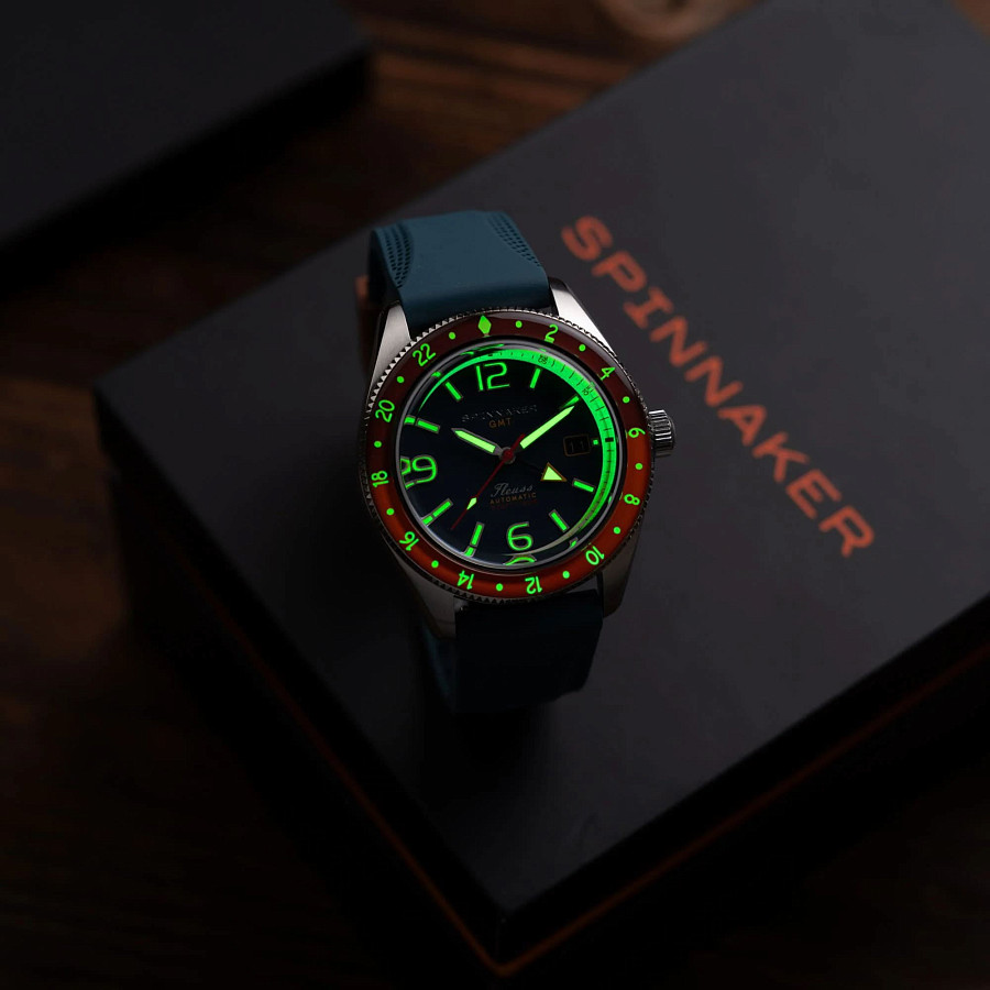 Часы Spinnaker Fleuss Gmt Automatic SP-5120-55 — сталь металл, Англия