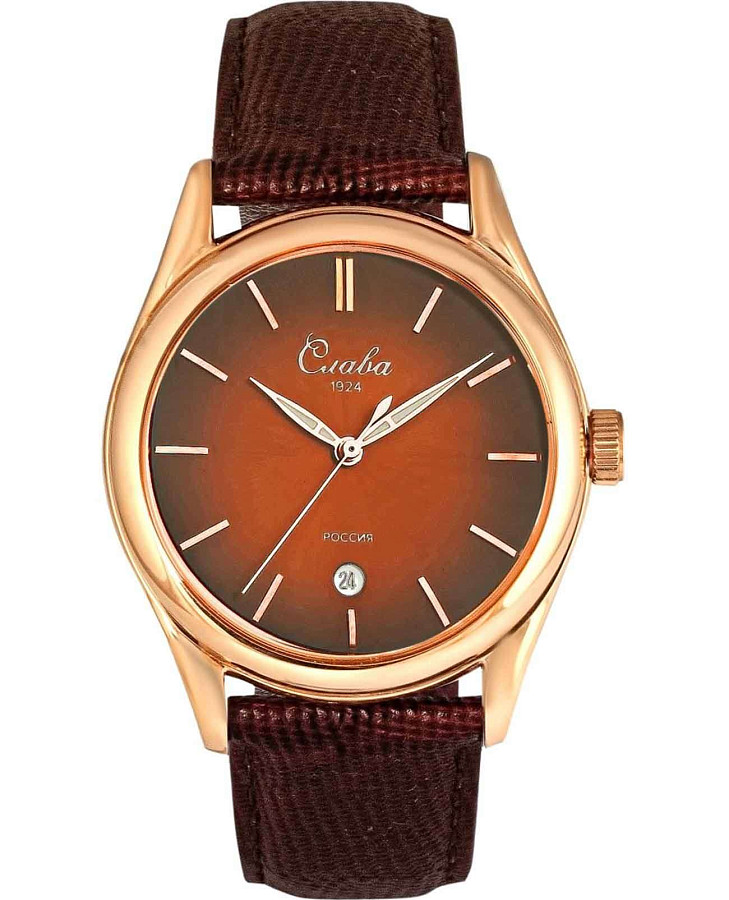 Часы Слава Сенат 2493525/300-2115 — мужские, коричневый