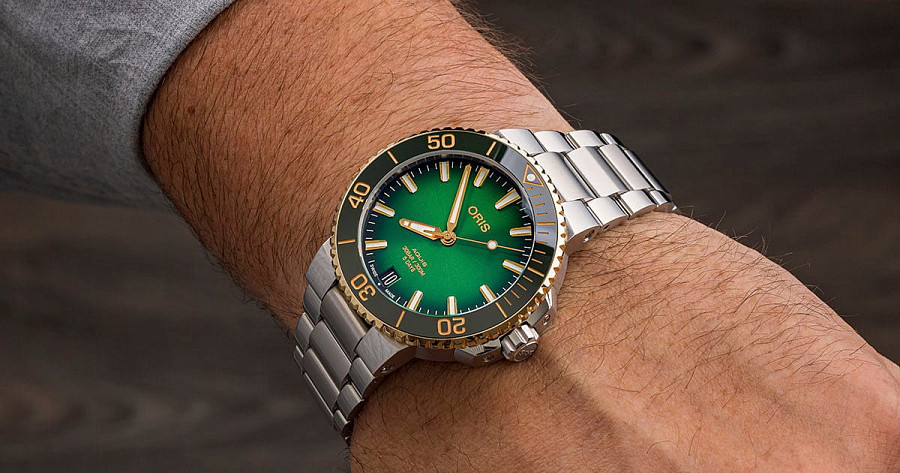 Часы Oris Aquis Date Calibre 400 01 400 7769 6357-07 8 22 09PEB — нержавеющая сталь, мужские
