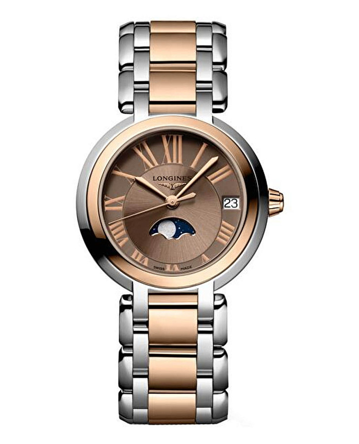 Часы Longines PrimaLuna L8.115.5.61.7 — женские, коричневый