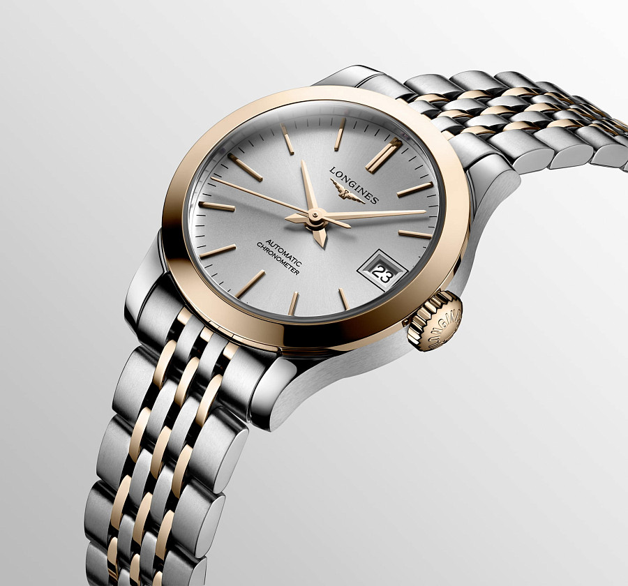 Часы Longines Record Collection L2.320.5.72.7 — нержавеющая сталь + золото 18к, женские