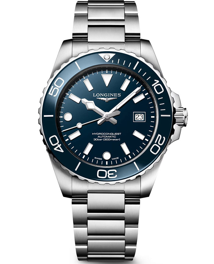 Часы Longines HydroConquest L3.788.4.96.6 — мужские, синий
