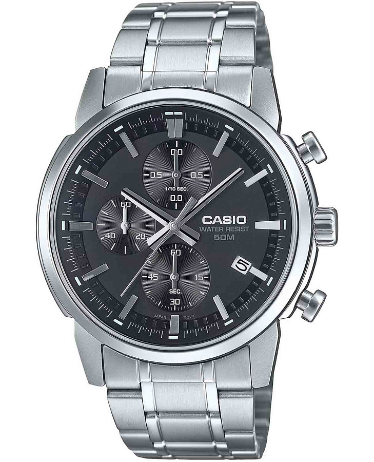 Часы Casio Collection MTP-E510D-1A1VDF (MTP-E510D-1A1) — мужские, черный
