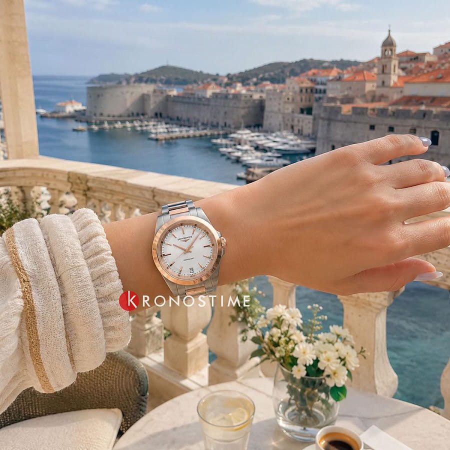 Часы Longines Conquest 34 mm L3.460.3.18.7 — серебристый, металл сталь