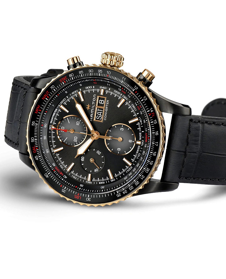 Часы Hamilton Khaki Aviation Converter Auto Chrono H76736730 — сталь, Швейцария